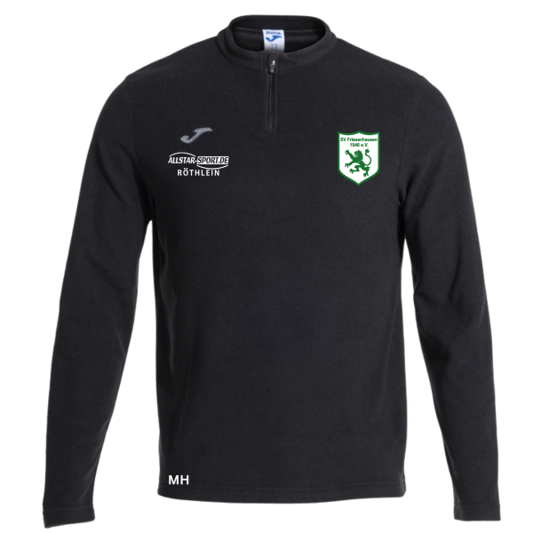Herren Trainings-Sweatshirt (lang) mit Stehkragen - Schwarz mit Logos und Initialen