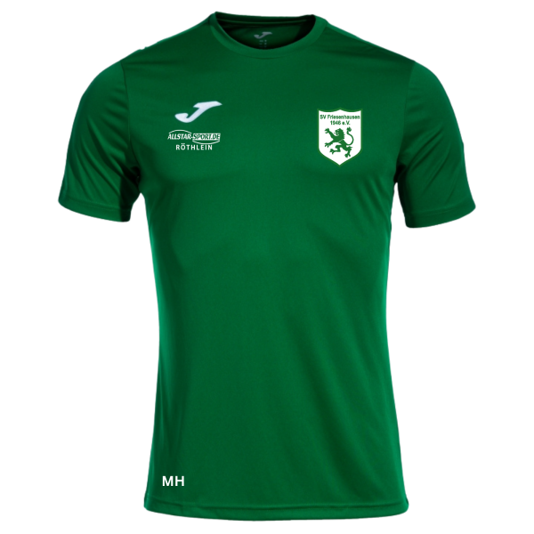 Herren Shirt Kurzarm grün mit Logos und Initialen