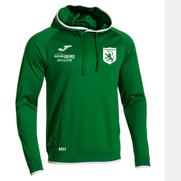 Herren Sweatshirt mit Kapuze Premium Hoodie Casual - Grün-Weiß