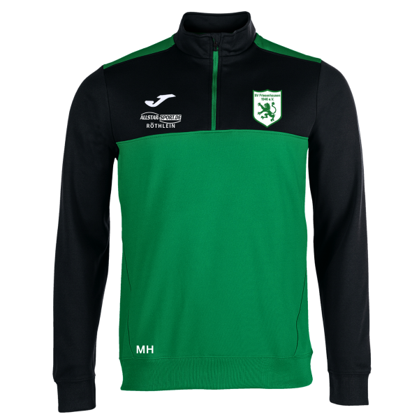 Sweatshirt Winner grün mit Logos und Initialen