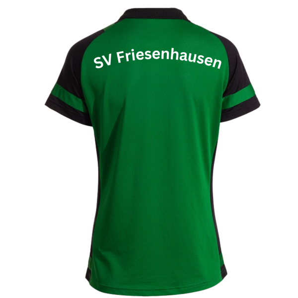 Damen Poloshirt - Grün-Schwarz mit Logos und Initialen