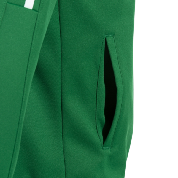 Sweatjacke mit Kapuze grün mit Logos und Initialen