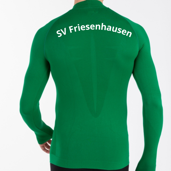 Sweatshirt grün mit Logos und Initialen